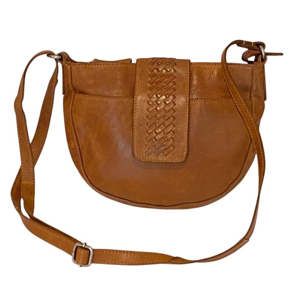 Vilenca Holland Crossbody Purse Brown Leather Shoulder Bag Adjustable Strap